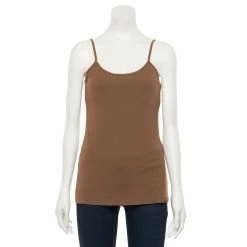 Women's Sonoma Goods For Life® Everyday Built-In Support Camisole -SONOMA Store 2433356 Chestnut Brown