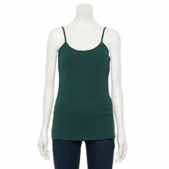 Women's Sonoma Goods For Life® Everyday Built-In Support Camisole -SONOMA Store 2433356 Deep Green