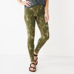 Women's Sonoma Goods For Life® Midrise Leggings -SONOMA Store 2946661 Olive Water Wash