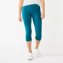 Women's Sonoma Goods For Life® Wide-Waist Capri Leggings 57 Women's Sonoma Goods For Life® Wide-Waist Capri Leggings -SONOMA Store 3584124 Blue