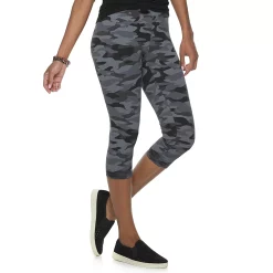 Women's Sonoma Goods For Life® Wide-Waist Capri Leggings 62 Women's Sonoma Goods For Life® Wide-Waist Capri Leggings -SONOMA Store 3584124 Gray Camo