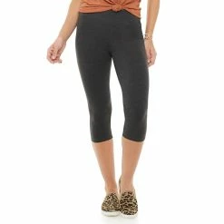 Women's Sonoma Goods For Life® Wide-Waist Capri Leggings 40 Women's Sonoma Goods For Life® Wide-Waist Capri Leggings -SONOMA Store 3584124 Gray Heather