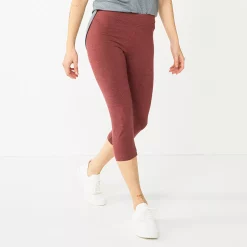 Women's Sonoma Goods For Life® Wide-Waist Capri Leggings 58 Women's Sonoma Goods For Life® Wide-Waist Capri Leggings -SONOMA Store 3584124 Maroon