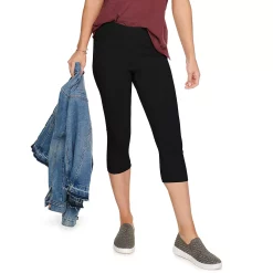 Women's Sonoma Goods For Life® Wide-Waist Capri Leggings 52 Women's Sonoma Goods For Life® Wide-Waist Capri Leggings -SONOMA Store 3584124 Pitch Black
