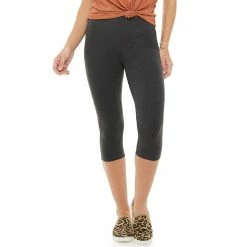 Petite Sonoma Goods For Life® Wide-Waist Capri Leggings -SONOMA Store 3590181 Medium Heather Gray