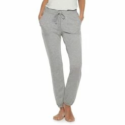 Women's Sonoma Goods For Life® Essential Banded-Bottom Pajama Pants -SONOMA Store 3671898 Gray