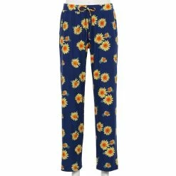 Women's Sonoma Goods For Life® Cozy Pajama Pants -SONOMA Store 4211999 Navy Sunflowers