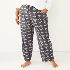 Plus Size Sonoma Goods For Life® Knit Pajama Pants 31 Plus Size Sonoma Goods For Life® Knit Pajama Pants -SONOMA Store 4212360 Grey Love Butterfly