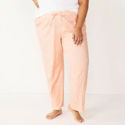 Plus Size Sonoma Goods For Life® Knit Pajama Pants 23 Plus Size Sonoma Goods For Life® Knit Pajama Pants -SONOMA Store 4212360 Peach Animal