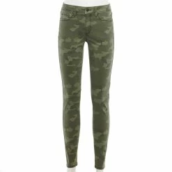 Women's Sonoma Goods For Life® Curvy High-Waisted Skinny Jeans -SONOMA Store 4342530 Green Camo