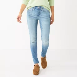 Women's Sonoma Goods For Life® Curvy High-Waisted Skinny Jeans -SONOMA Store 4342530 Super Light Wash
