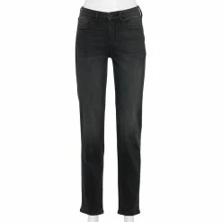 Women's Sonoma Goods For Life® Straight-Leg High-Waisted Curvy Jeans -SONOMA Store 4380113 Black Wash