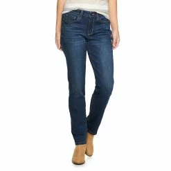 Women's Sonoma Goods For Life® Straight-Leg High-Waisted Curvy Jeans -SONOMA Store 4380113 Eastin