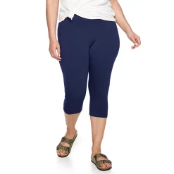 Plus Size Sonoma Goods For Life® Knit Capri Leggings -SONOMA Store 4878367 Navy
