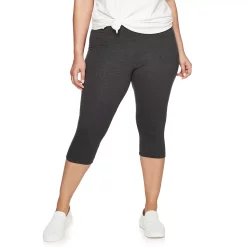 Plus Size Sonoma Goods For Life® Knit Capri Leggings -SONOMA Store 4878367 Slate
