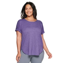 Plus Size Sonoma Goods For Life® Supersoft Short Sleeve Top -SONOMA Store 4886368 Grape Arbor