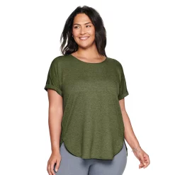 Plus Size Sonoma Goods For Life® Supersoft Short Sleeve Top -SONOMA Store 4886368 Olive