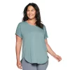 Plus Size Sonoma Goods For Life® Supersoft Short Sleeve Top -SONOMA Store 4886368 Rowley Blue
