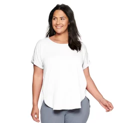 Plus Size Sonoma Goods For Life® Supersoft Short Sleeve Top -SONOMA Store 4886368 White