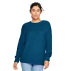 Women's Sonoma Goods For Life® All Over Stitch Crewneck Sweater -SONOMA Store 4923526 Mediterranean Sea