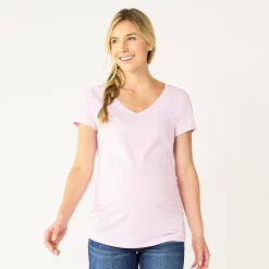 Maternity Sonoma Goods For Life® Essential V-Neck Tee -SONOMA Store 4980526 Lilac