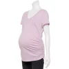 Maternity Sonoma Goods For Life® Essential V-Neck Tee -SONOMA Store 4980526 Lilac Jade