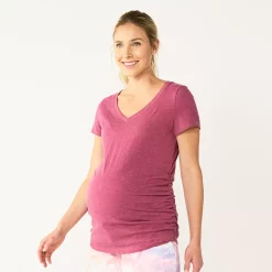 Maternity Sonoma Goods For Life® Essential V-Neck Tee -SONOMA Store 4980526 Mauve