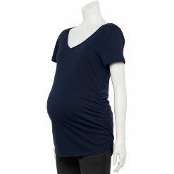 Maternity Sonoma Goods For Life® Essential V-Neck Tee -SONOMA Store 4980526 Navy