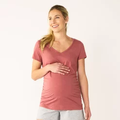 Maternity Sonoma Goods For Life® Essential V-Neck Tee -SONOMA Store 4980526 Shabby Mauve