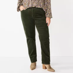 Plus Size Sonoma Goods For Life® Premium Elastic-Waist Midrise Straight-Leg Jeans 15 Plus Size Sonoma Goods For Life® Premium Elastic-Waist Midrise Straight-Leg Jeans -SONOMA Store 4988856 Army Bottle