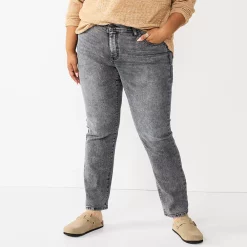 Plus Size Sonoma Goods For Life® Premium Elastic-Waist Midrise Straight-Leg Jeans 18 Plus Size Sonoma Goods For Life® Premium Elastic-Waist Midrise Straight-Leg Jeans -SONOMA Store 4988856 Bellam