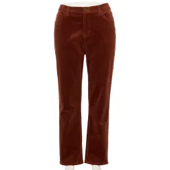 Plus Size Sonoma Goods For Life® Premium Mid-Rise Curvy Straight-Leg Jeans -SONOMA Store 4989903 Rustic Orange