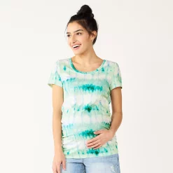 Maternity Sonoma Goods For Life® Essential Scoopneck Tee -SONOMA Store 4998304 Blue Dye