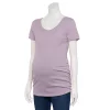 Maternity Sonoma Goods For Life® Essential Scoopneck Tee -SONOMA Store 4998304 Violet