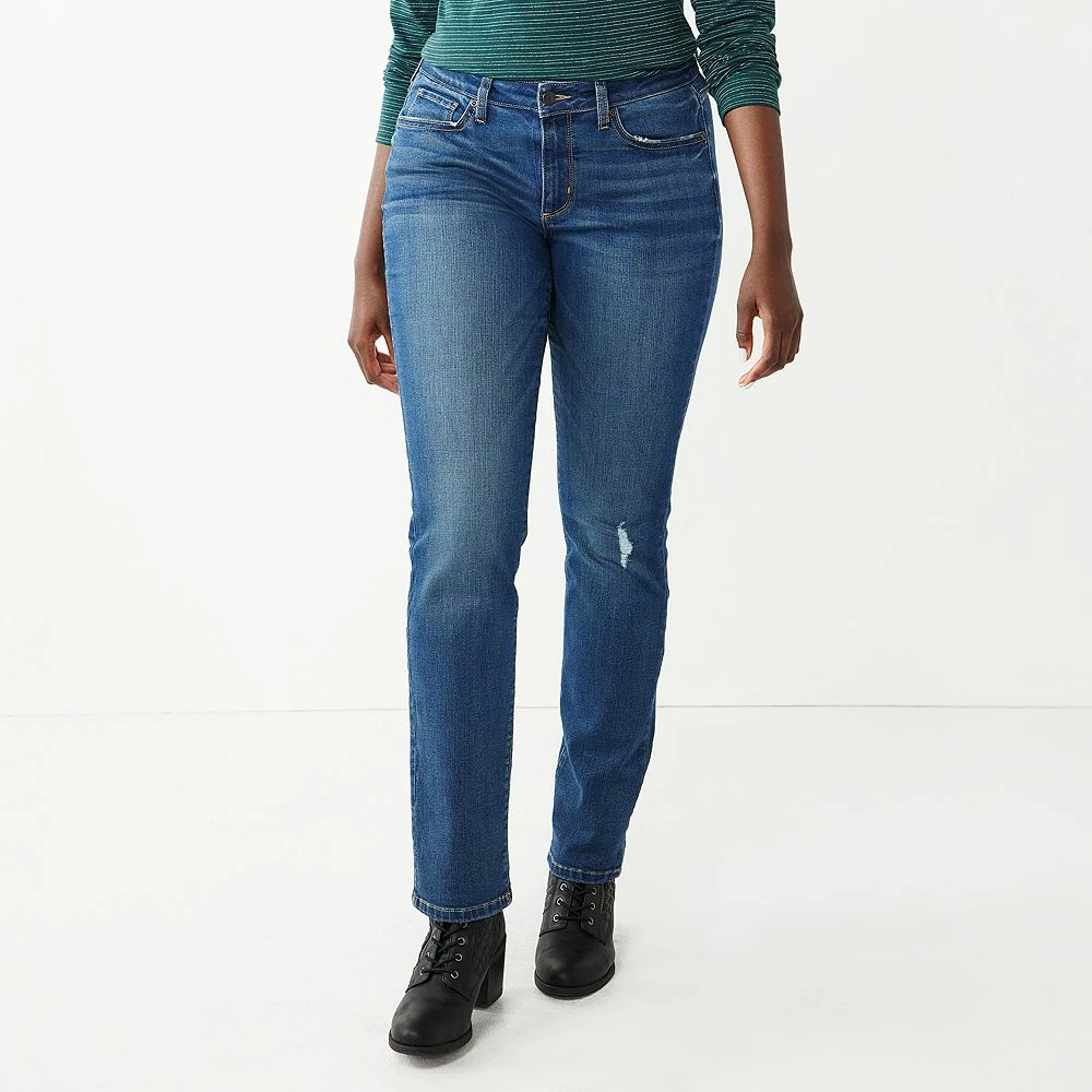 Petite Sonoma Goods For Life® Midrise Straight-Leg Jeans 4 Petite Sonoma Goods For Life® Midrise Straight-Leg Jeans - Image 2