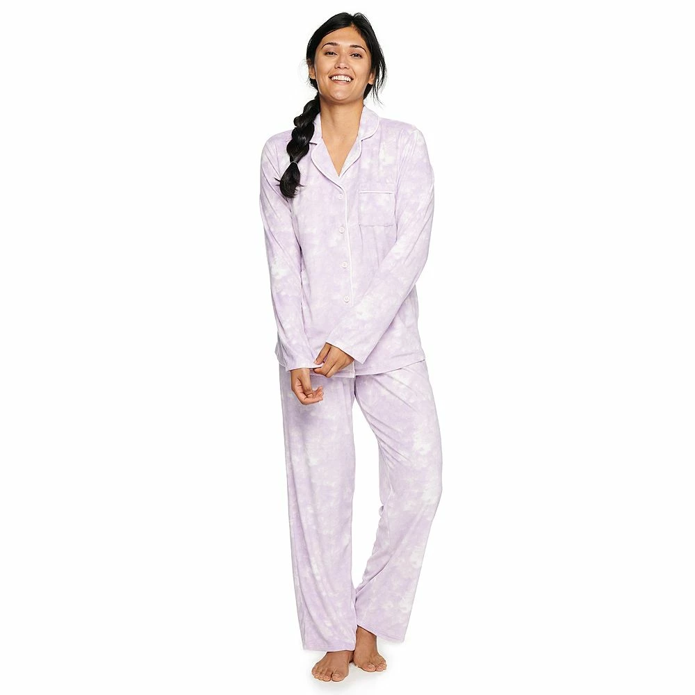 Women's Sonoma Goods For Life® Velour Long Sleeve Pajama Shirt & Pajama Pants Sleep Set 11 Women's Sonoma Goods For Life® Velour Long Sleeve Pajama Shirt & Pajama Pants Sleep Set - Image 9