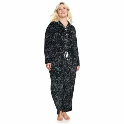 Plus Size Sonoma Goods For Life® Velour Pajama Shirt & Pajama Pants Set -SONOMA Store 5033014 ALT2