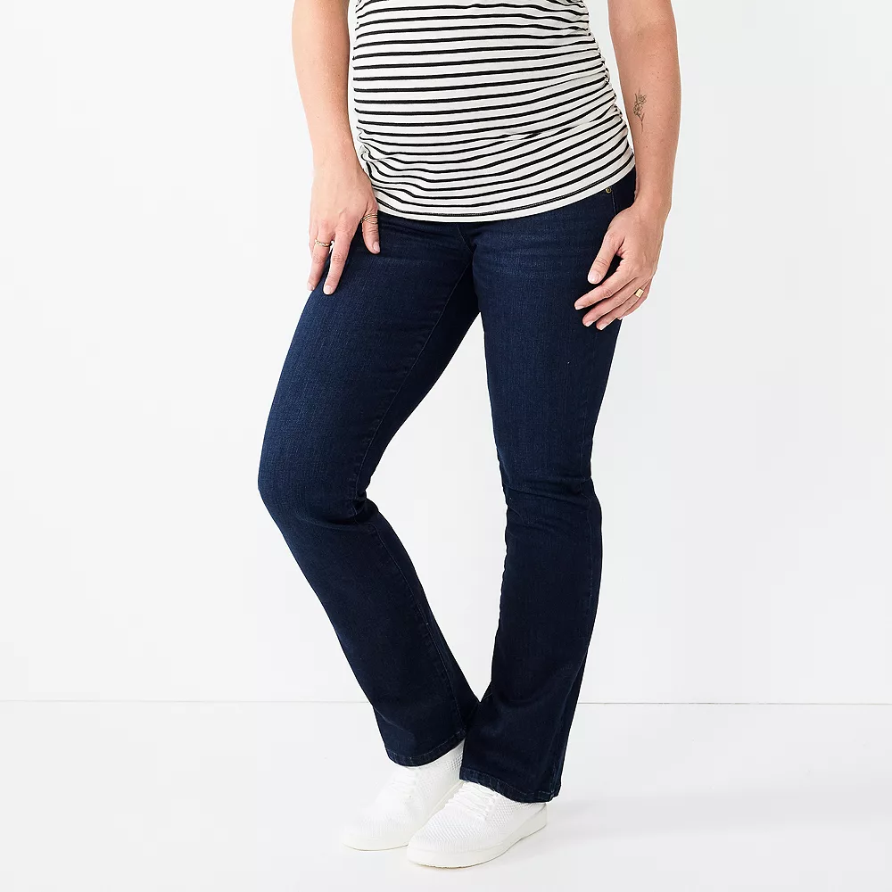 Maternity Sonoma Goods For Life® Over-The-Belly Bootcut Jeans 4 Maternity Sonoma Goods For Life® Over-The-Belly Bootcut Jeans - Image 2