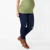 Maternity Sonoma Goods For Life® Over-The-Belly Cropped Straight-Leg Jeans -SONOMA Store 5035940 Dark Wash