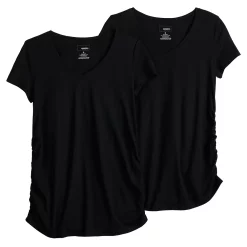 Maternity Sonoma Goods For Life® 2-pack Essential Short Sleeve Tee 8 Maternity Sonoma Goods For Life® 2-pack Essential Short Sleeve Tee -SONOMA Store 5145387 Black Black