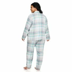 Plus Size Sonoma Goods For Life® Flannel Pajama Shirt & Pajama Pants Set -SONOMA Store 5146738 ALT