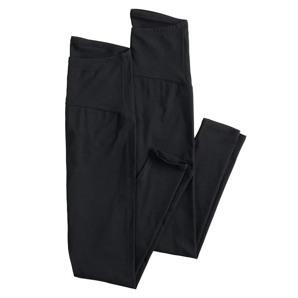 Maternity Sonoma Goods For Life® 2-pack Over-the-Belly Leggings 3 Maternity Sonoma Goods For Life® 2-pack Over-the-Belly Leggings