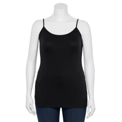 Plus Size Sonoma Goods For Life® Spaghetti Strap Cami -SONOMA Store 5158435 Black