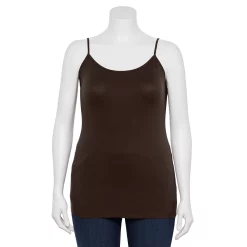 Plus Size Sonoma Goods For Life® Spaghetti Strap Cami -SONOMA Store 5158435 Navena Plum