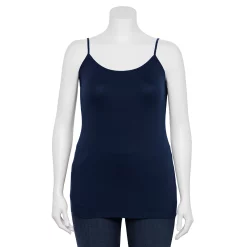 Plus Size Sonoma Goods For Life® Spaghetti Strap Cami -SONOMA Store 5158435 Navy