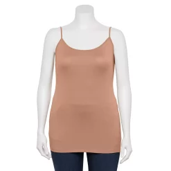 Plus Size Sonoma Goods For Life® Spaghetti Strap Cami -SONOMA Store 5158435 Tanery Peach