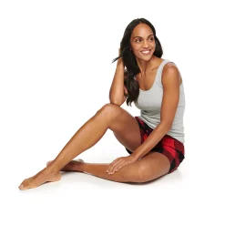 Women's Sonoma Goods For Life® Flannel Pajama Shorts -SONOMA Store 5161201 ALT4