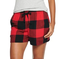 Women's Sonoma Goods For Life® Flannel Pajama Shorts -SONOMA Store 5161201 Red Buffalo