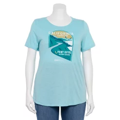 Plus Size Sonoma Goods For Life® National Parks Graphic Tee -SONOMA Store 5212613 Big Sur Light Blue