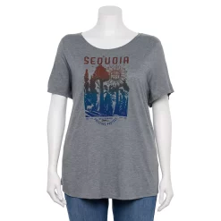Plus Size Sonoma Goods For Life® National Parks Graphic Tee -SONOMA Store 5212613 Sequoia Tree Grey